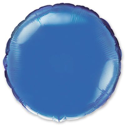 Фольгированный Круг, Синий (81 см)